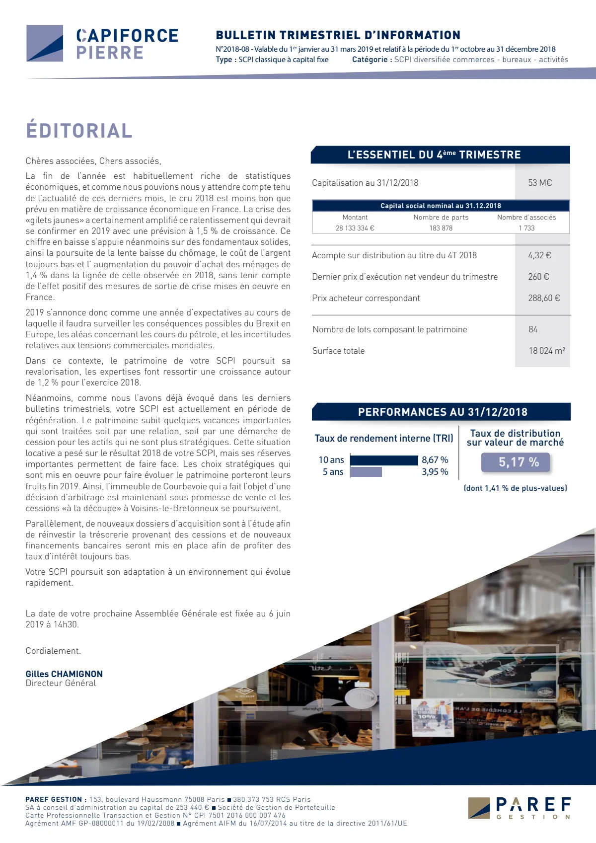 Bulletin trimestriel - 4ème trimestre 2018