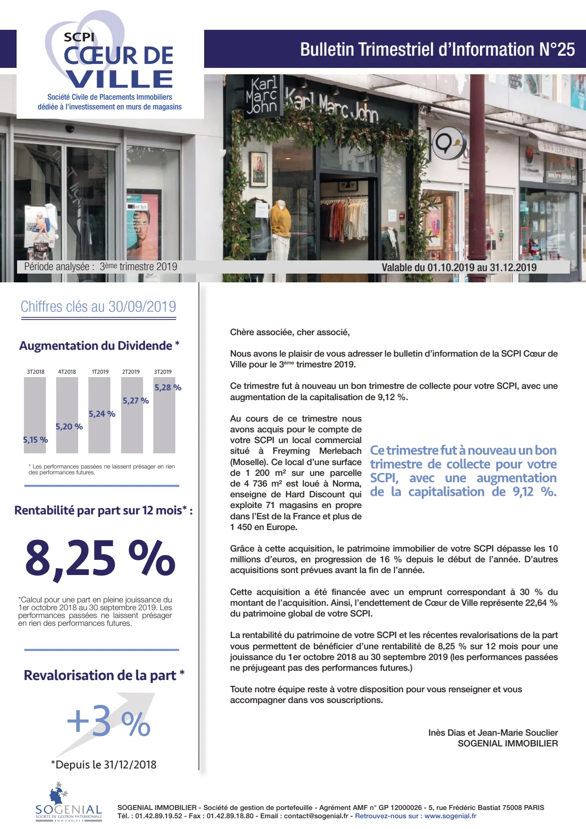 Bulletin trimestriel - 3ème trimestre 2019