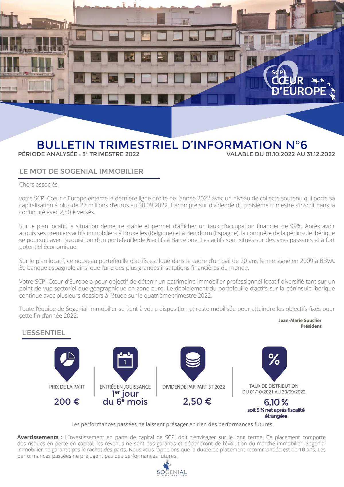 Bulletin trimestriel - 3ème trimestre 2022