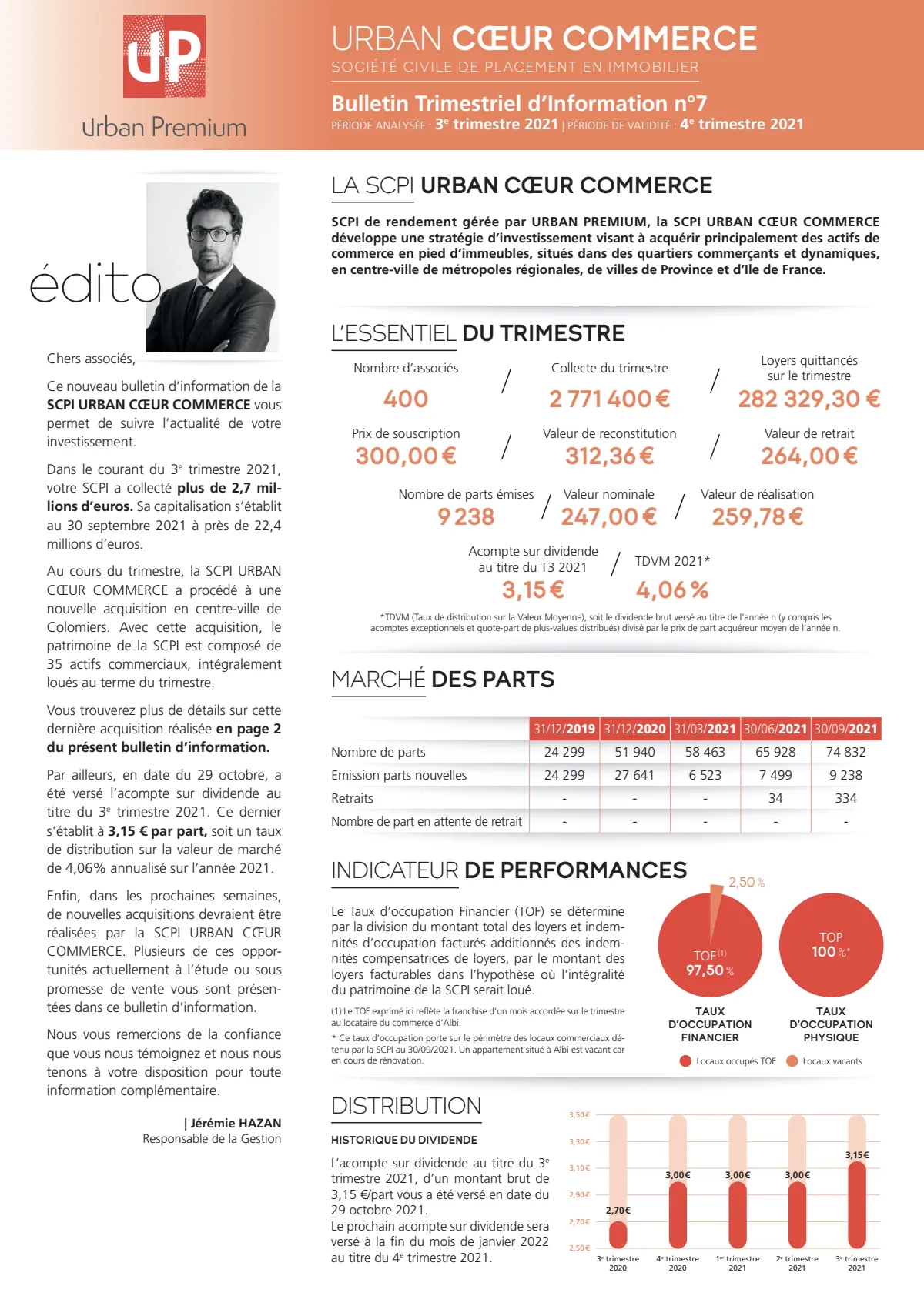 Bulletin trimestriel - 3ème trimestre 2021