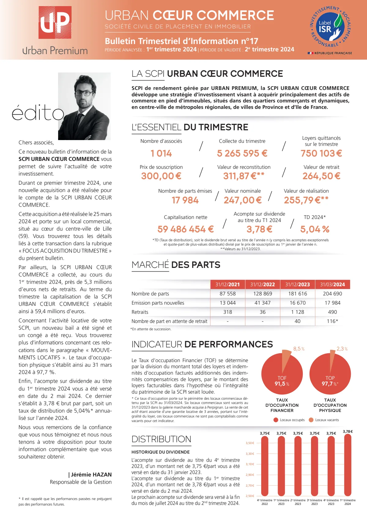 Bulletin trimestriel - 1er trimestre 2024