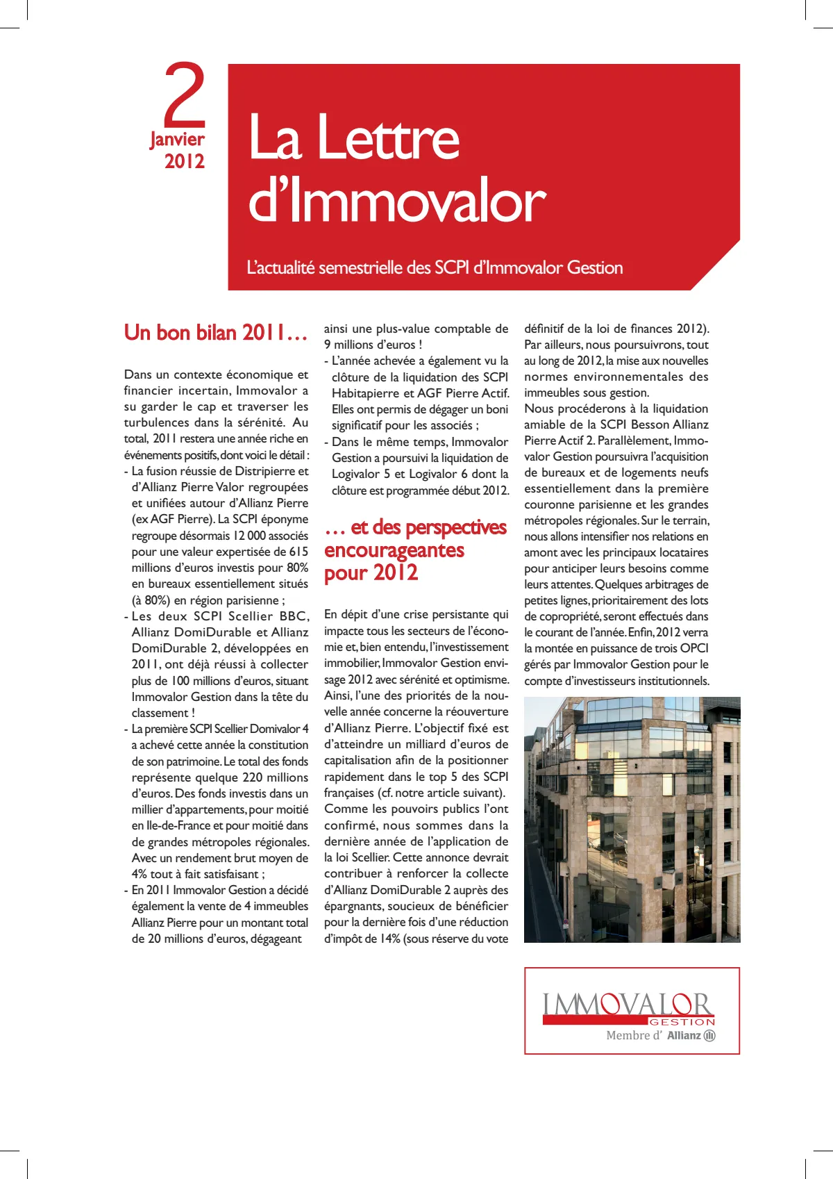 La Lettre d'Immovalor n°2