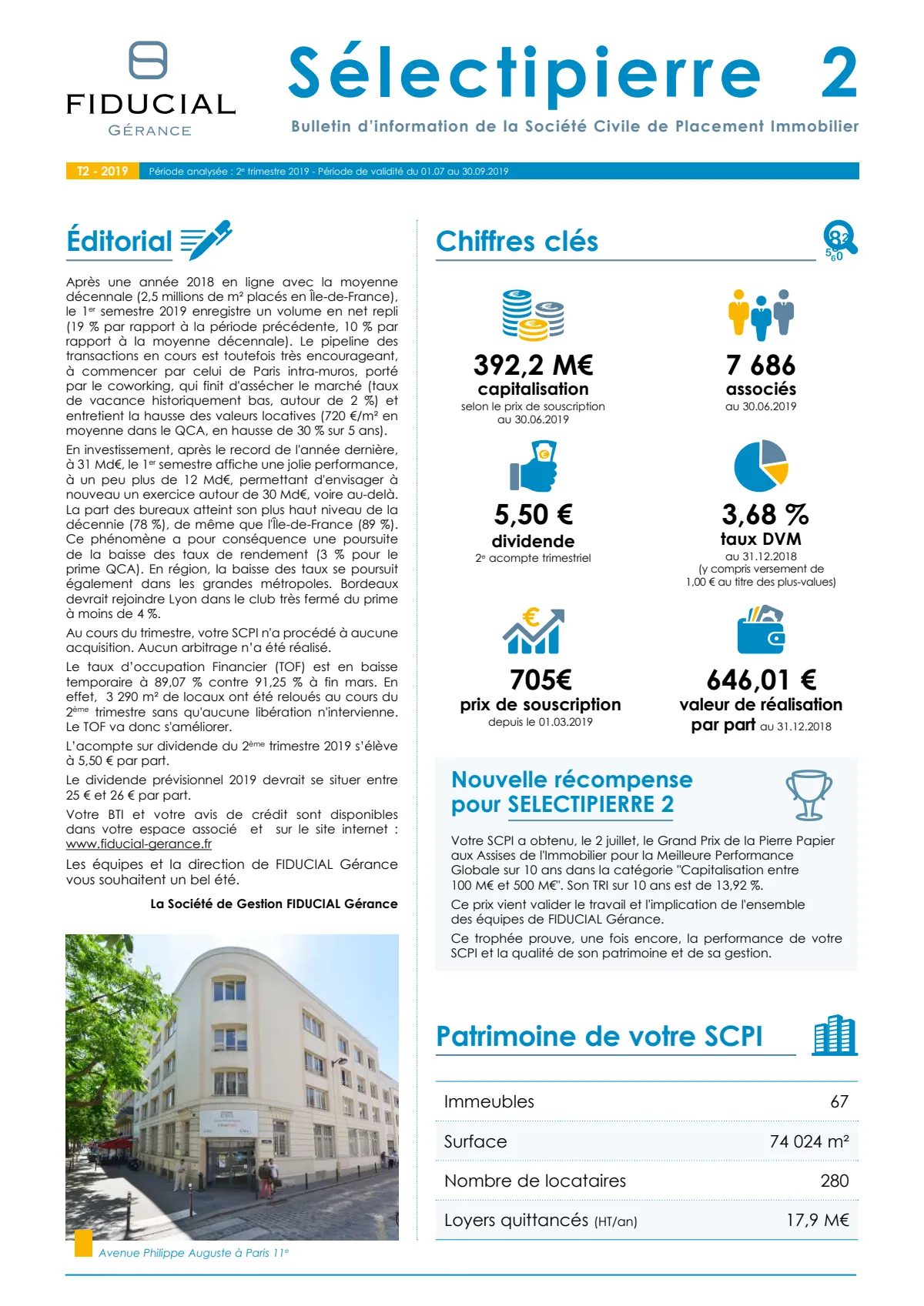 Bulletin trimestriel - 2ème trimestre 2019