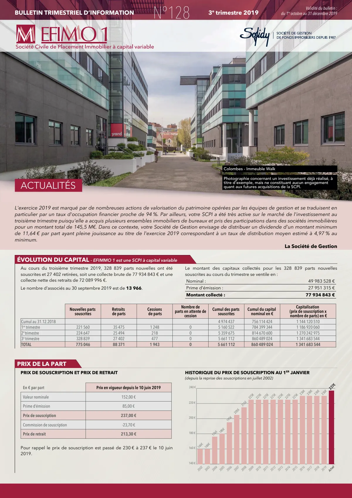 Bulletin trimestriel - 3ème trimestre 2019