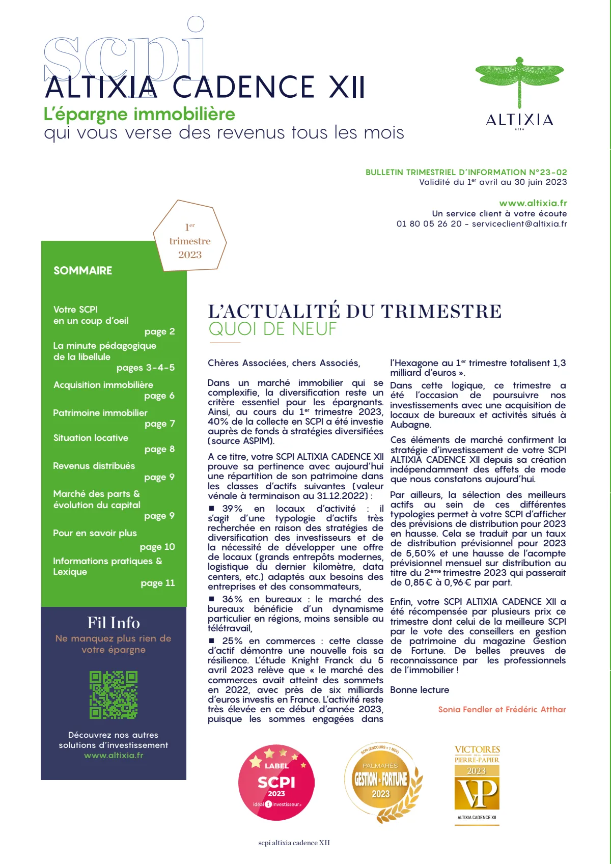 Bulletin trimestriel - 1er trimestre 2023