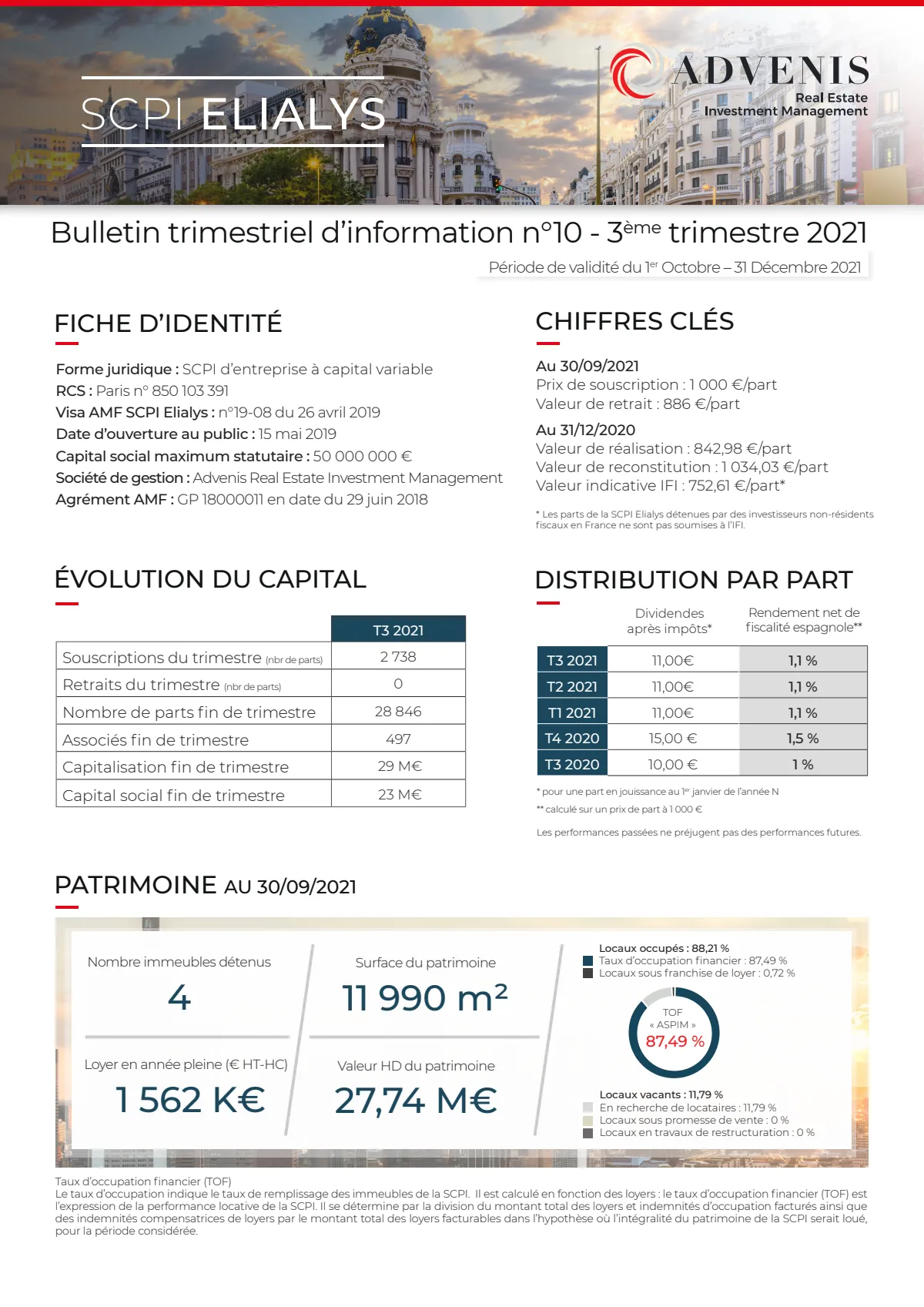 Bulletin trimestriel - 3ème trimestre 2021