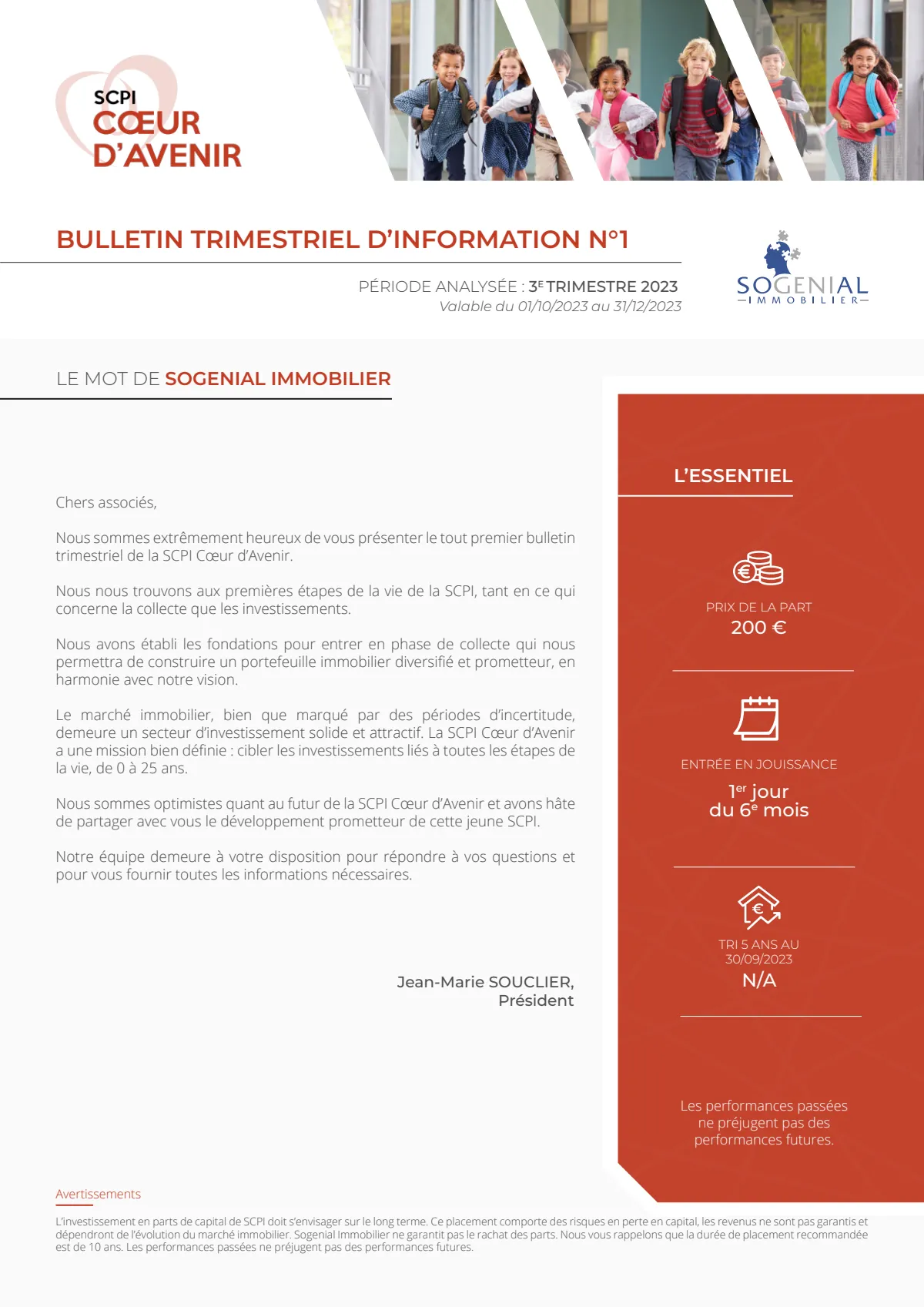 Bulletin trimestriel - 1er trimestre 2024