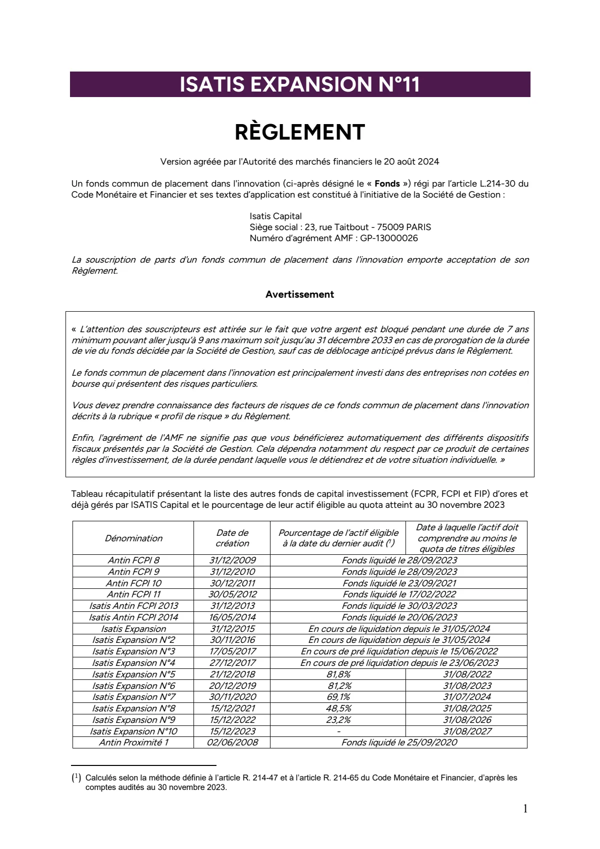 Règlement complet - 2024