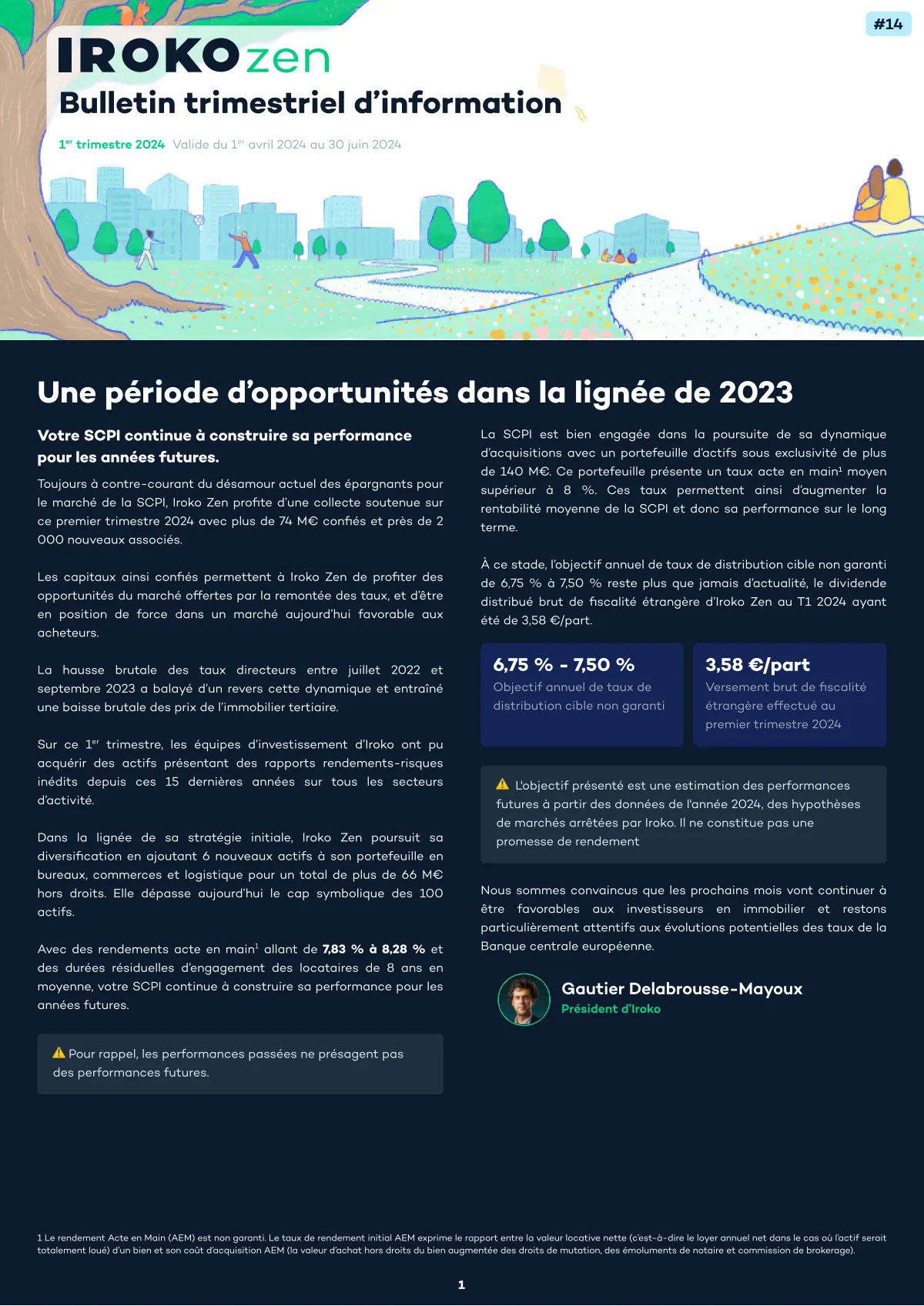 Bulletin trimestriel - 1er trimestre 2024