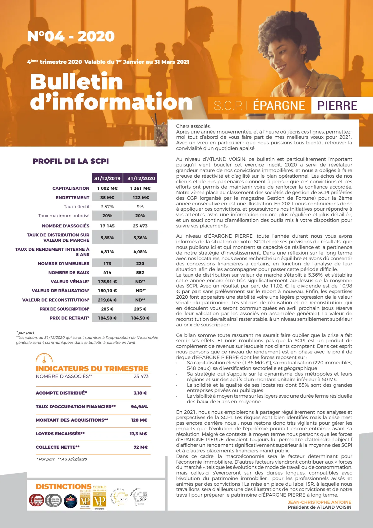 Bulletin trimestriel - 4ème trimestre 2020