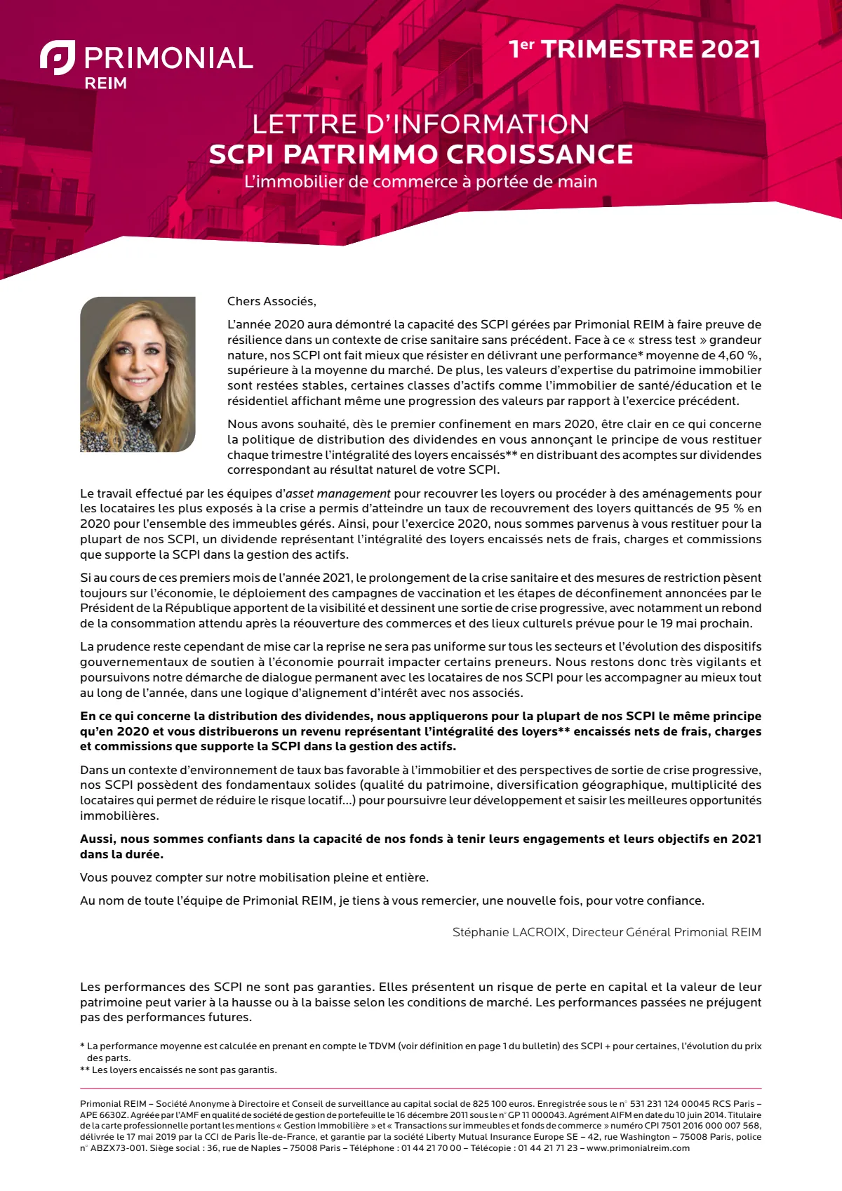 Bulletin trimestriel - 1er trimestre 2021