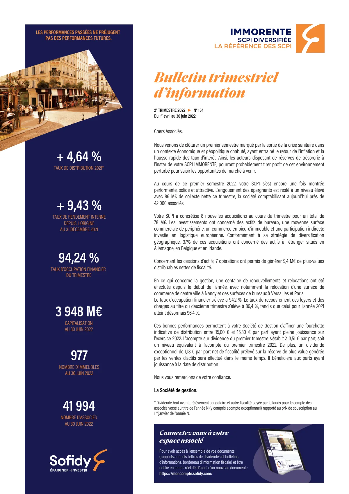 Bulletin trimestriel - 2ème trimestre 2022