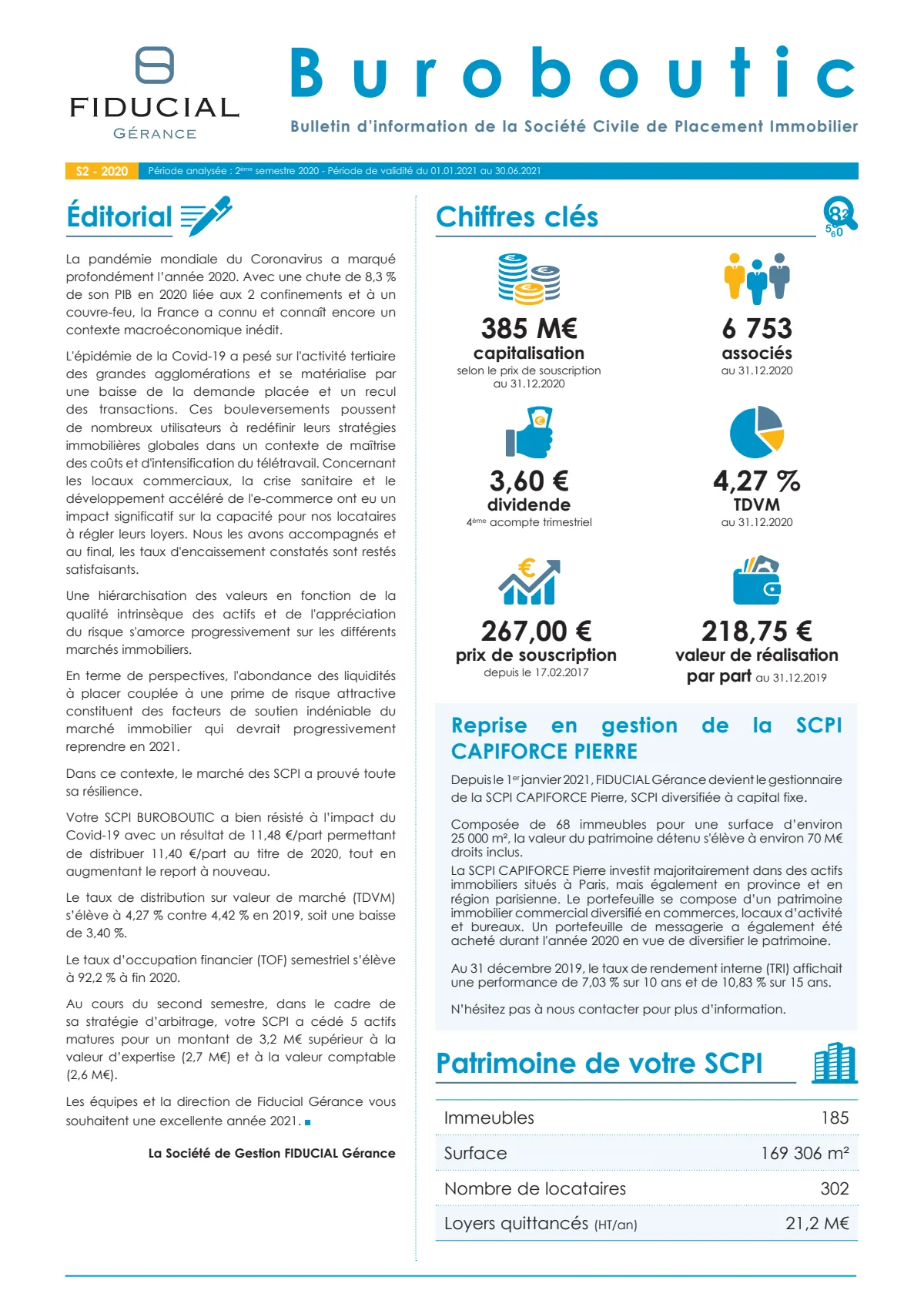 Rapport semestriel - 2nd semestre 2020