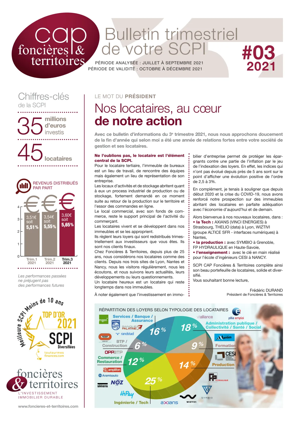 Bulletin trimestriel - 3ème trimestre 2021