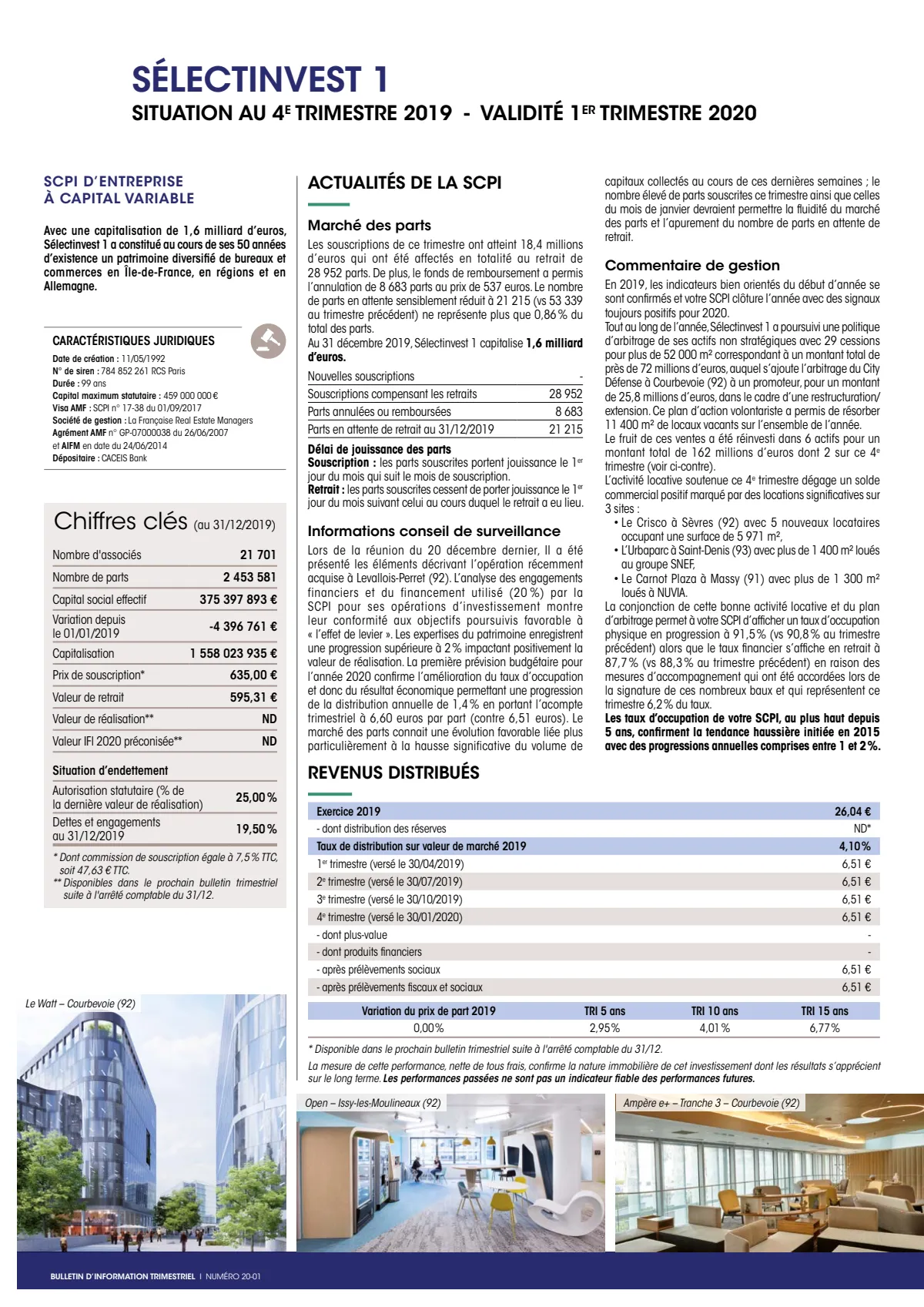 Bulletin trimestriel - 4ème trimestre 2019