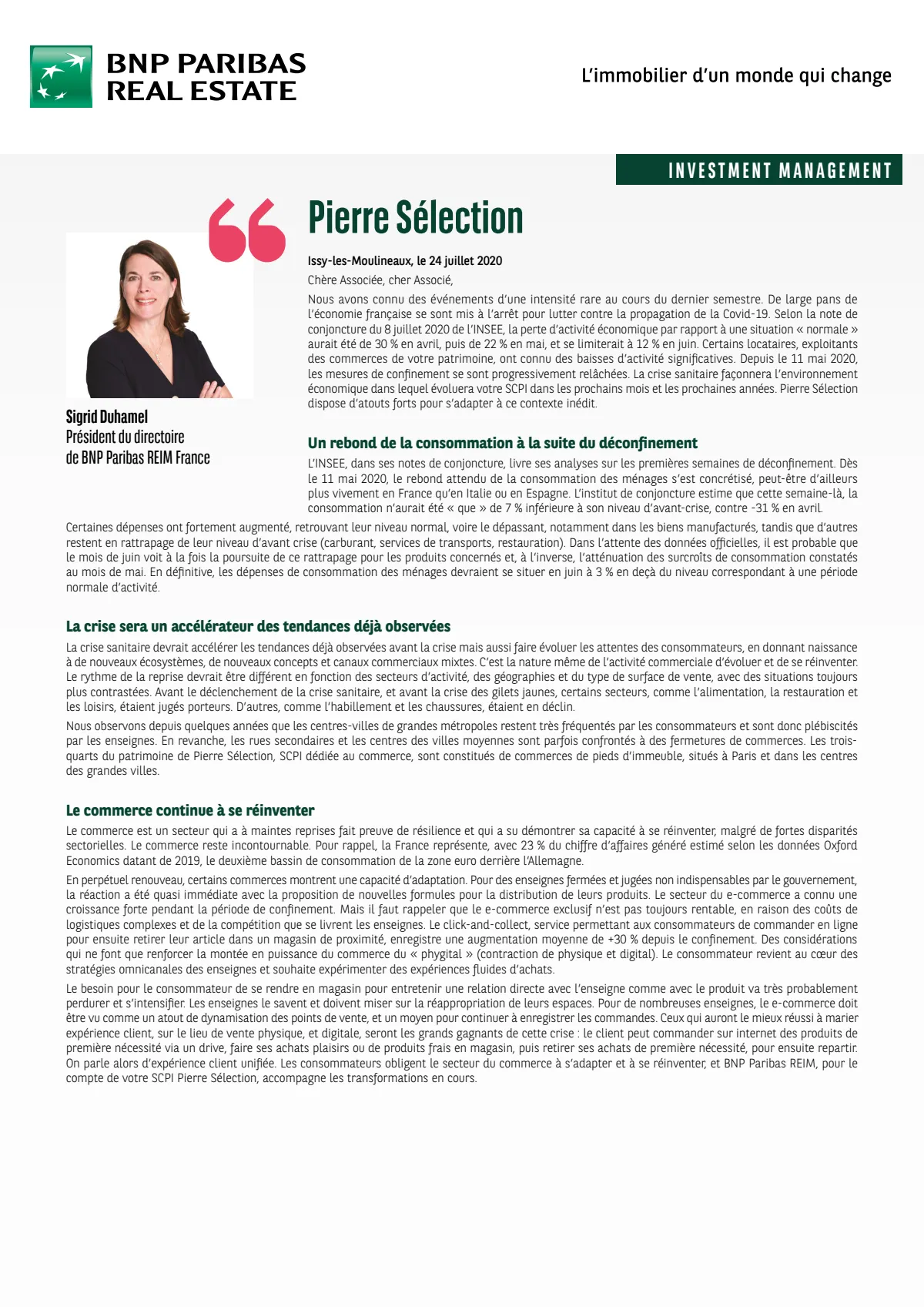 Bulletin trimestriel - 2ème trimestre 2020