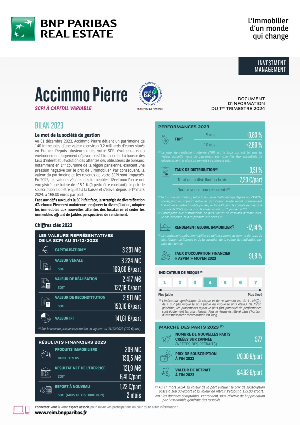 Bulletin trimestriel - 1er trimestre 2024