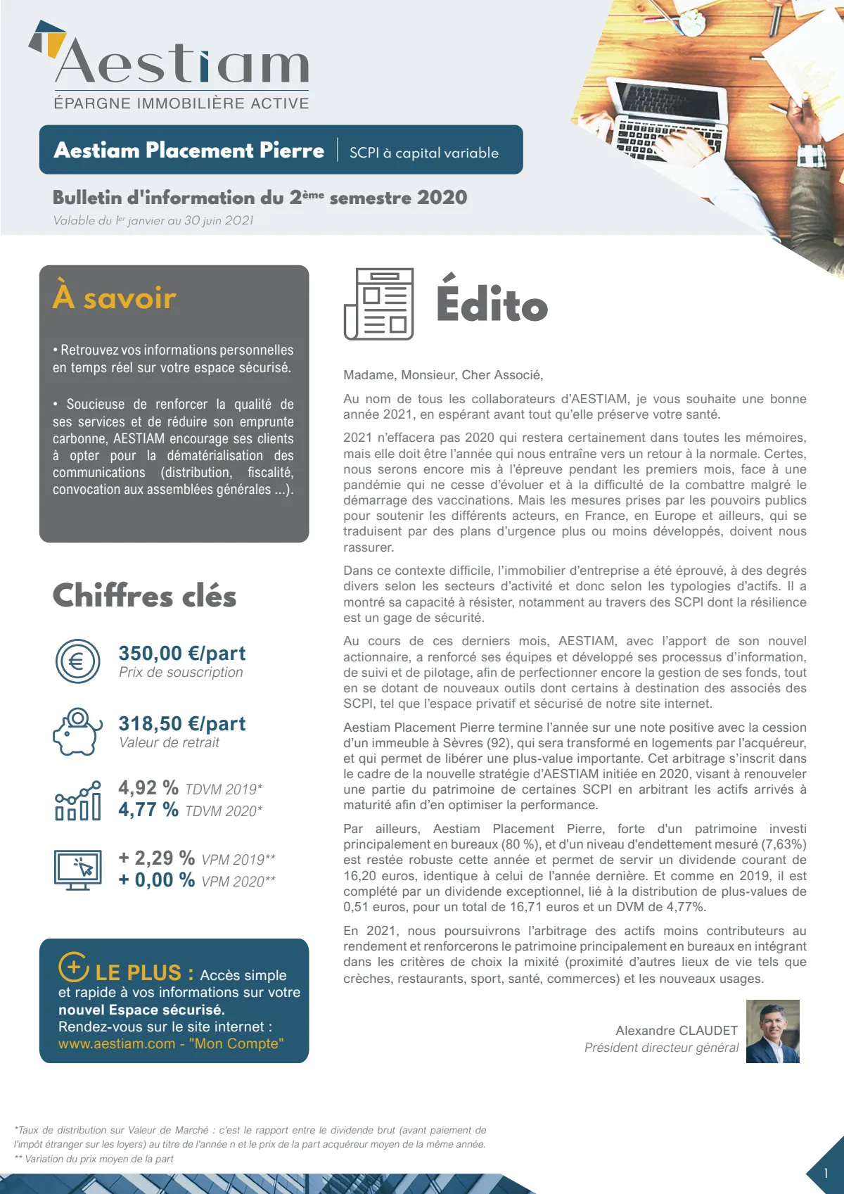 Bulletin trimestriel - 4ème trimestre 2020