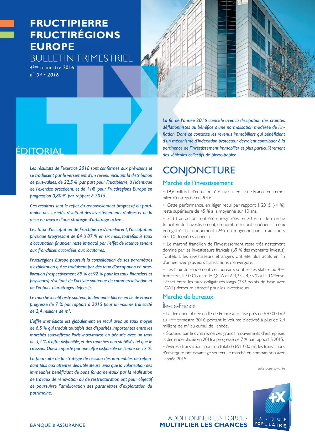 Bulletin trimestriel - 4ème trimestre 2016