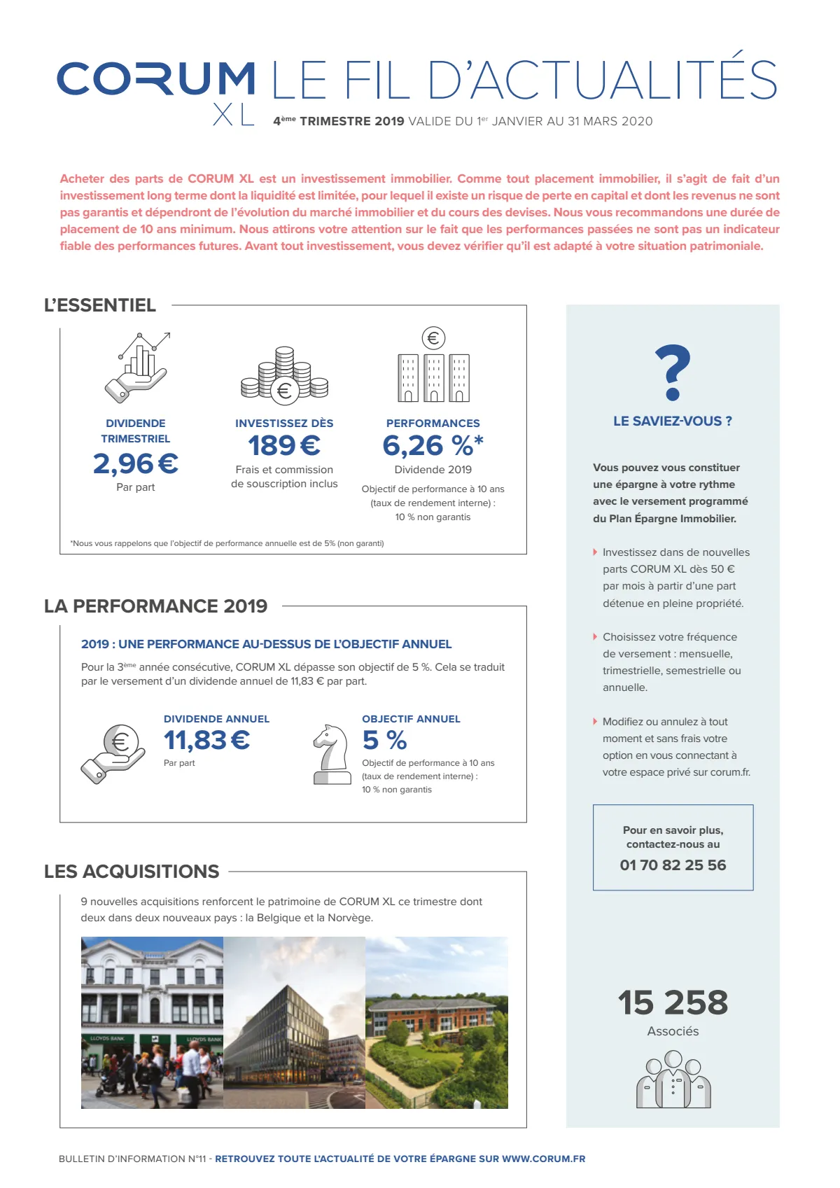 Bulletin trimestriel - 4ème trimestre 2019