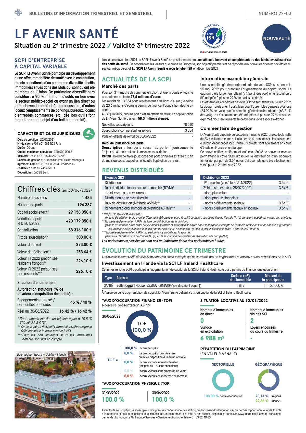 Bulletin trimestriel - 2ème trimestre 2022