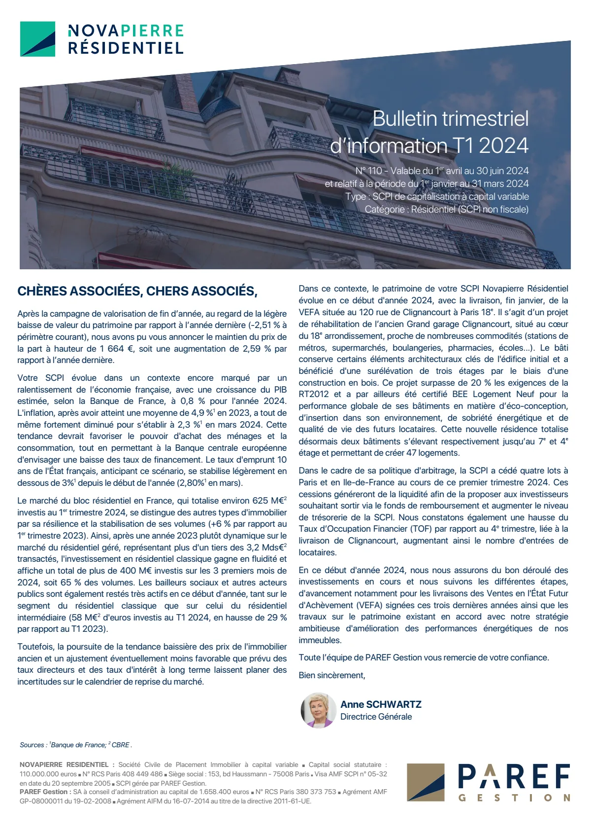 Bulletin trimestriel - 1er trimestre 2024