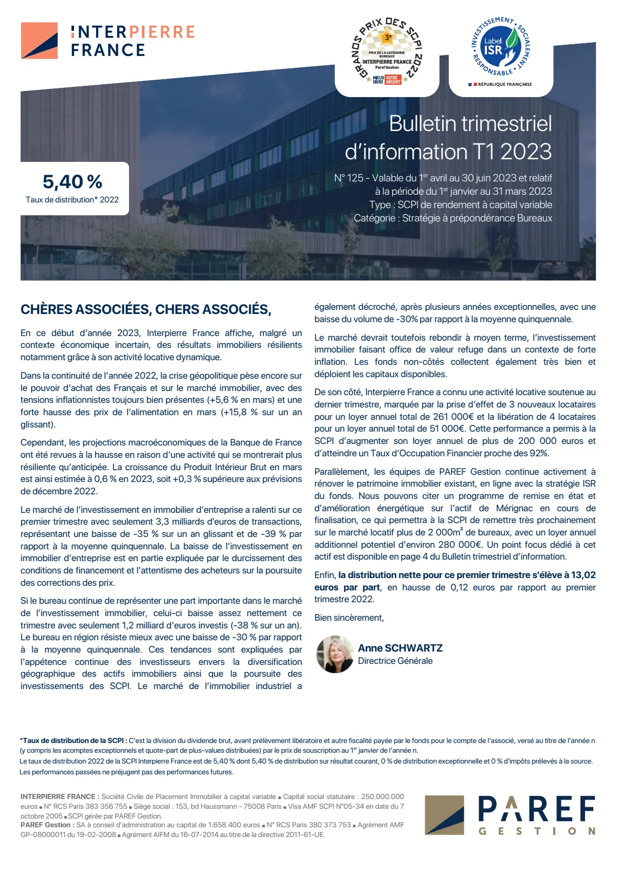 Bulletin trimestriel - 1er trimestre 2023