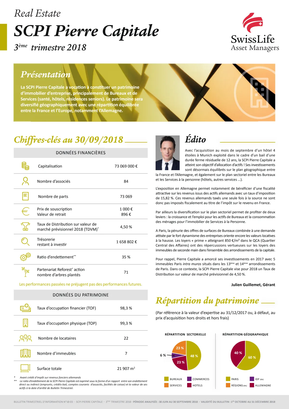 Bulletin trimestriel - 3ème trimestre 2018