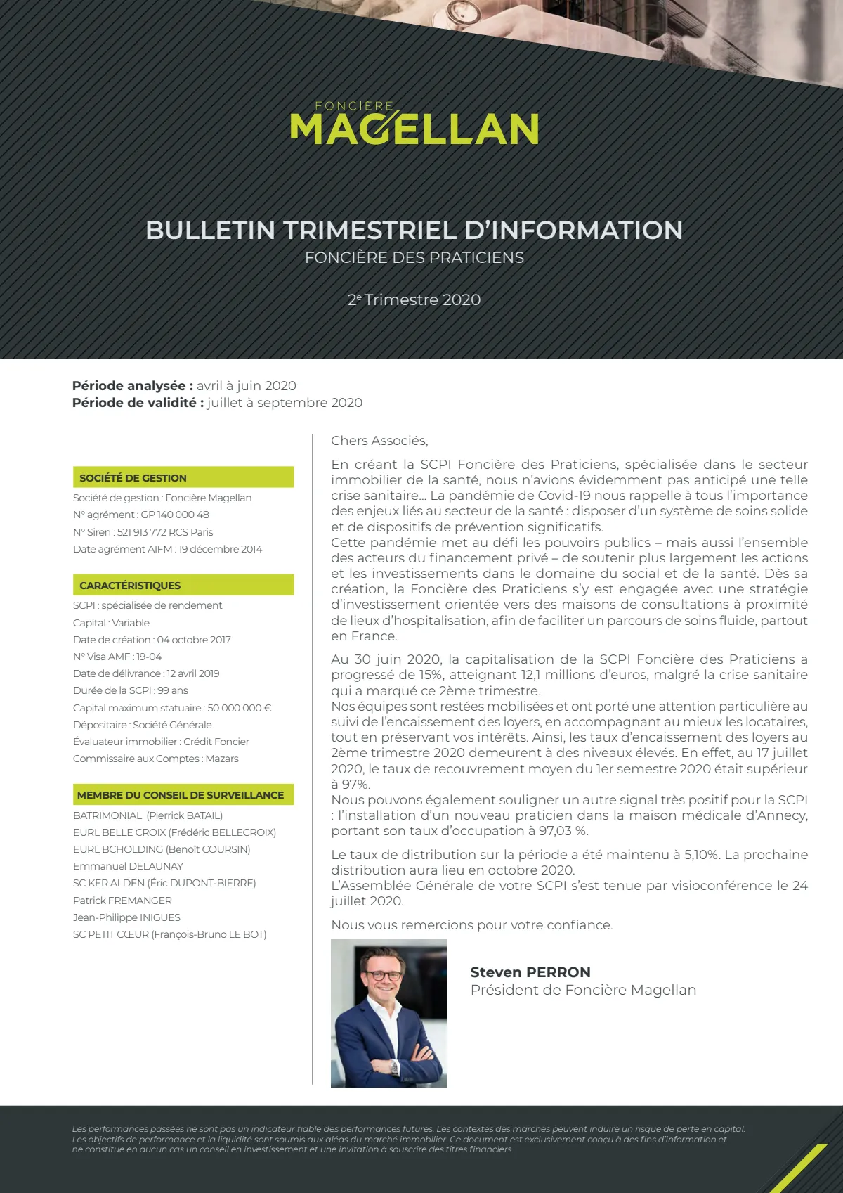 Bulletin trimestriel - 2ème trimestre 2020