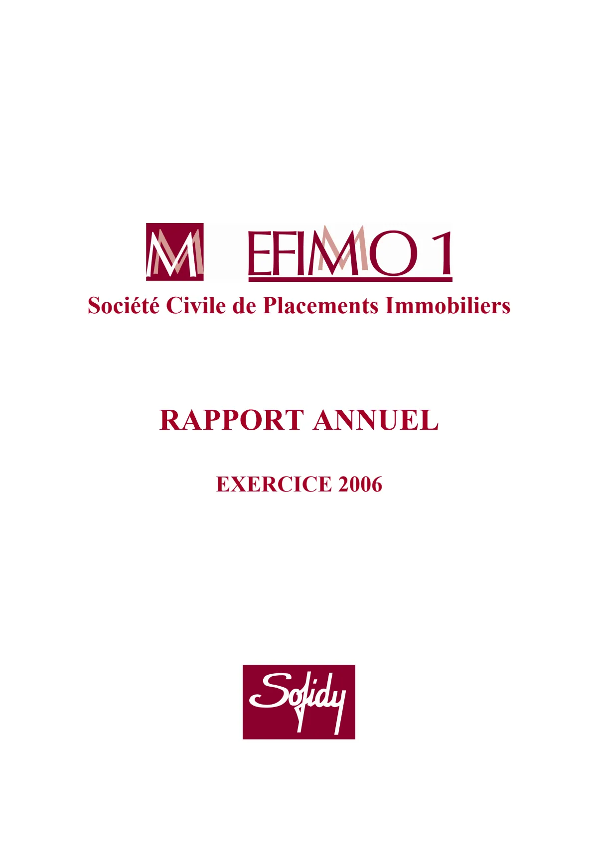 Rapport annuel - 2006