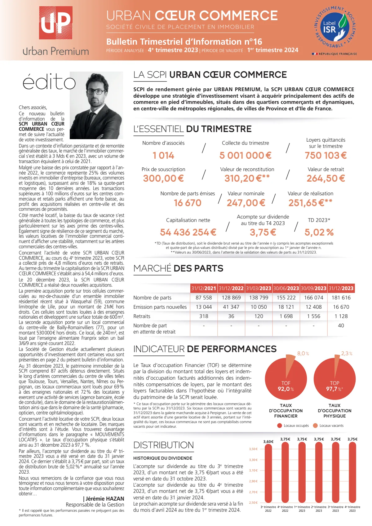 Bulletin trimestriel - 4ème trimestre 2023