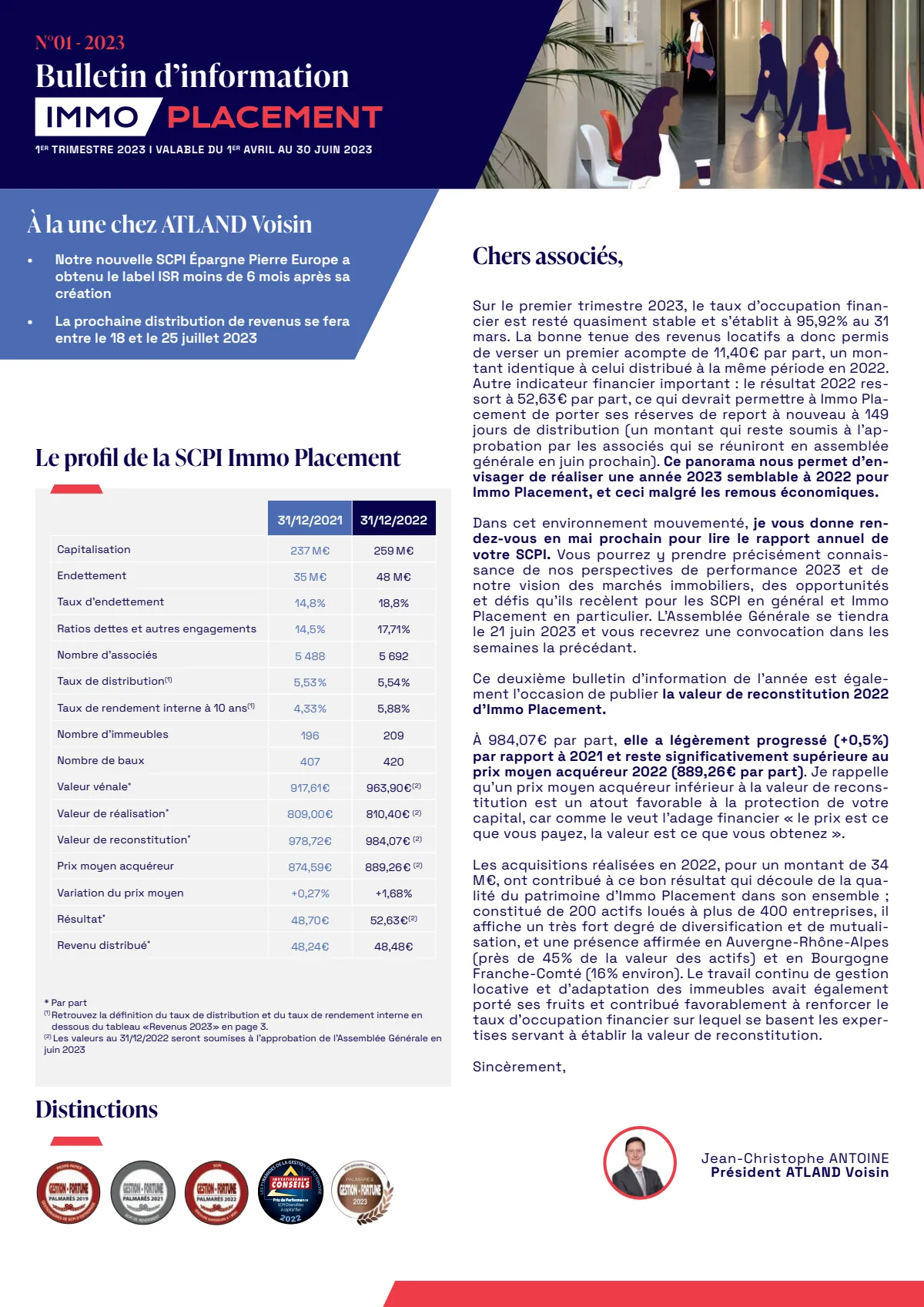 Bulletin trimestriel - 1er trimestre 2023