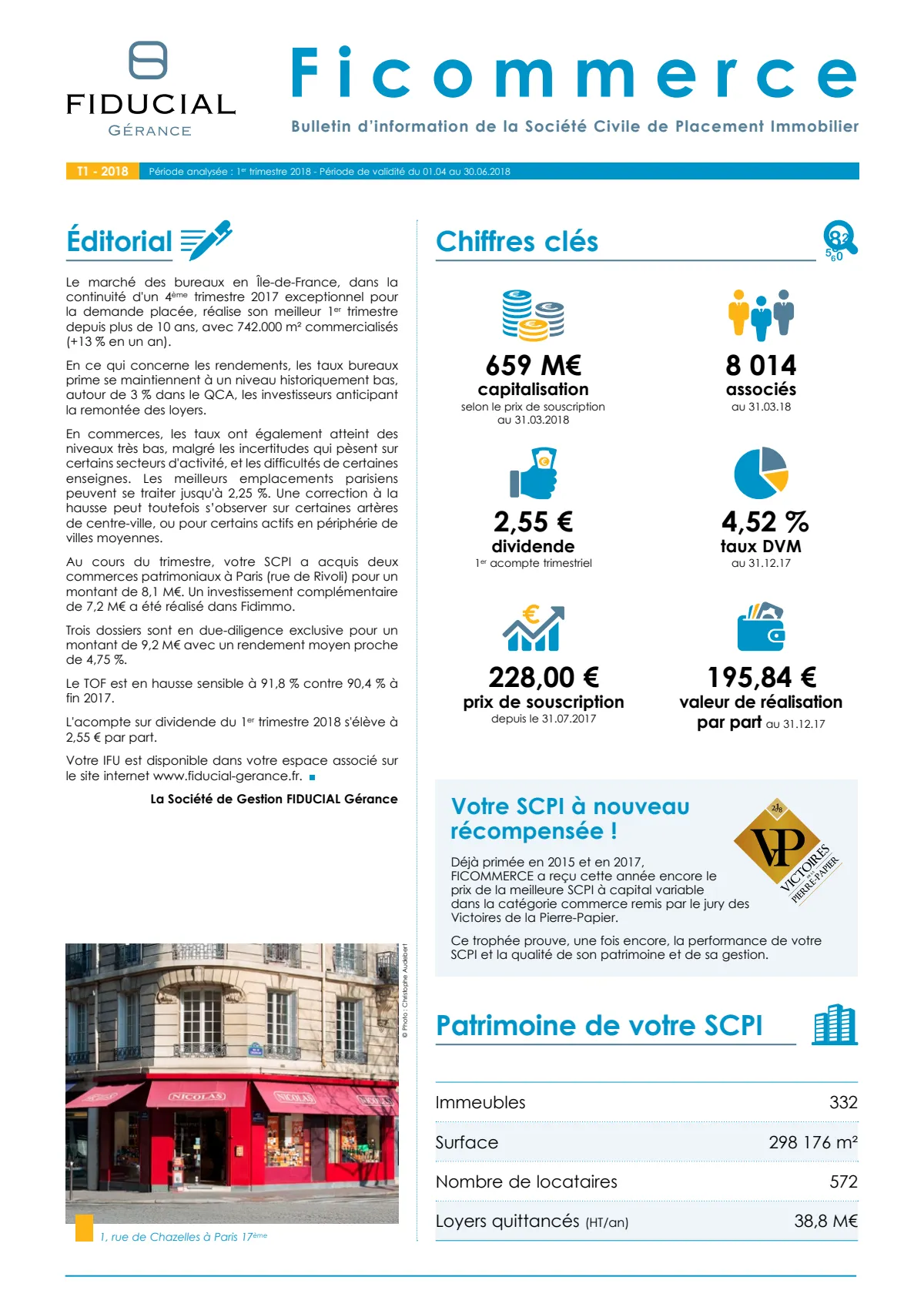 Bulletin trimestriel - 1er trimestre 2018