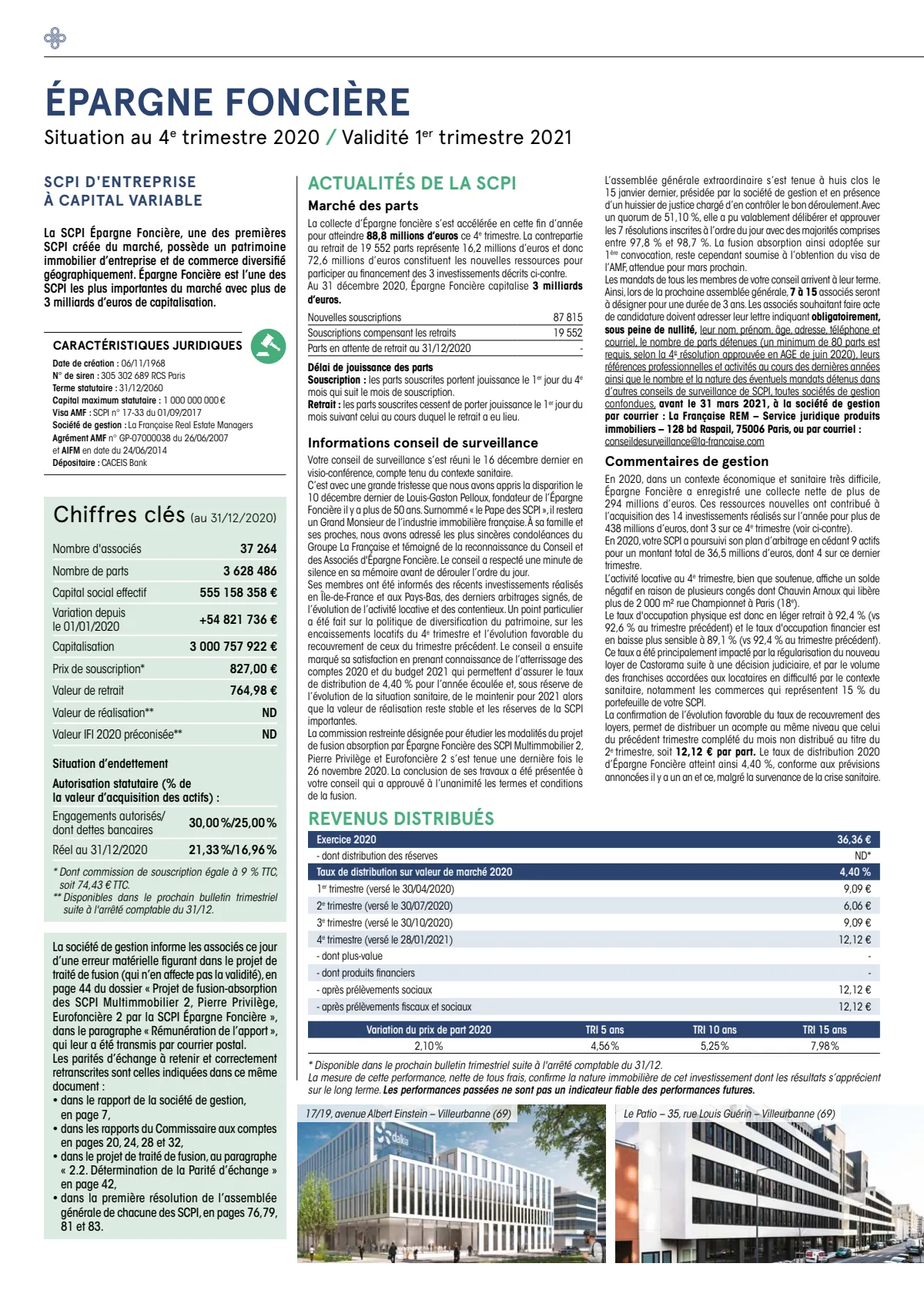 Bulletin trimestriel - 4ème trimestre 2020