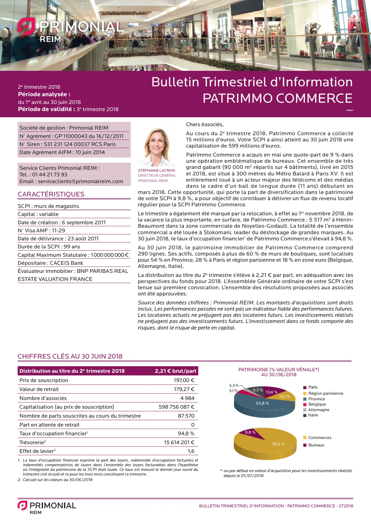 Bulletin trimestriel - 2ème trimestre 2018