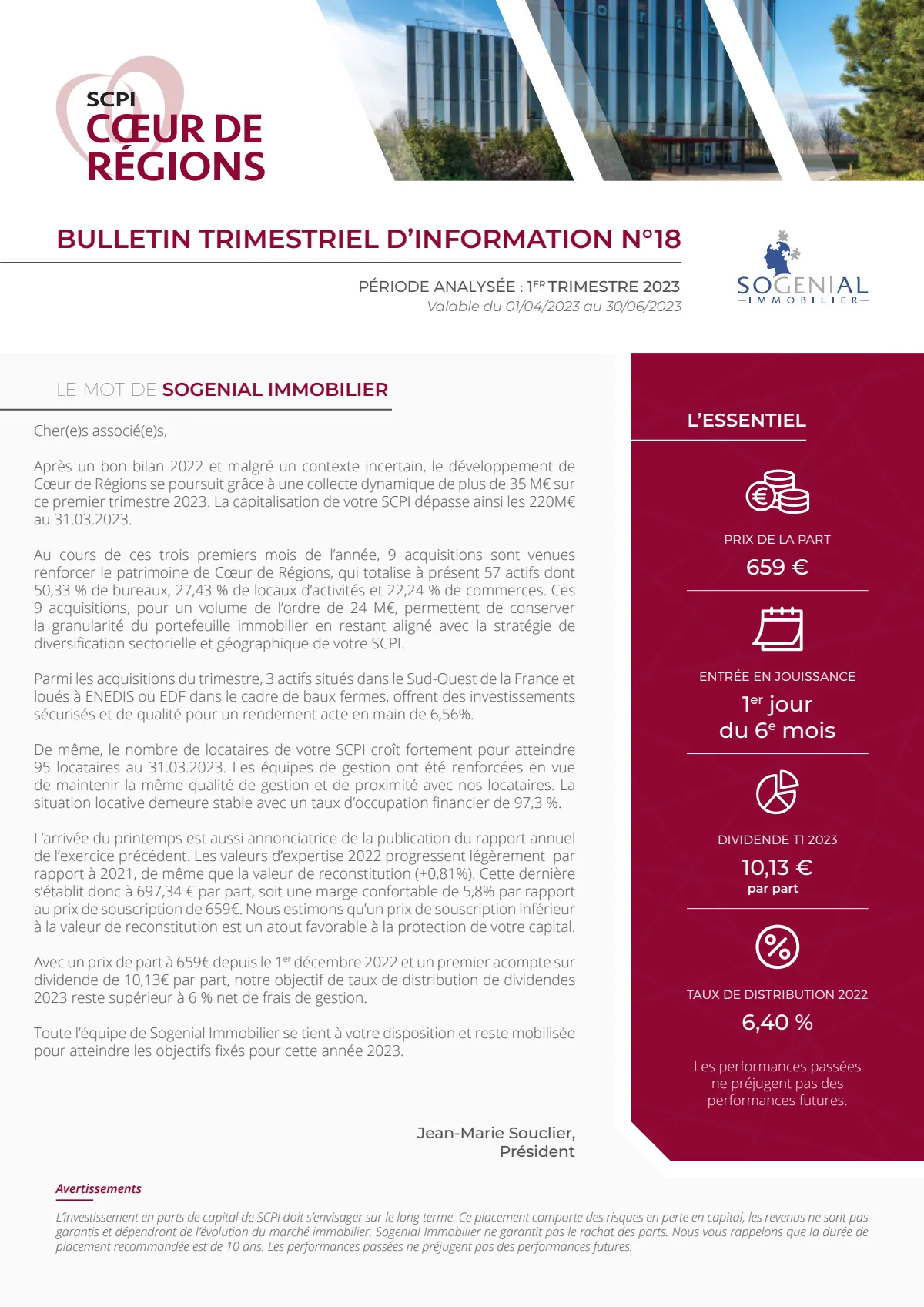 Bulletin trimestriel - 1er trimestre 2023