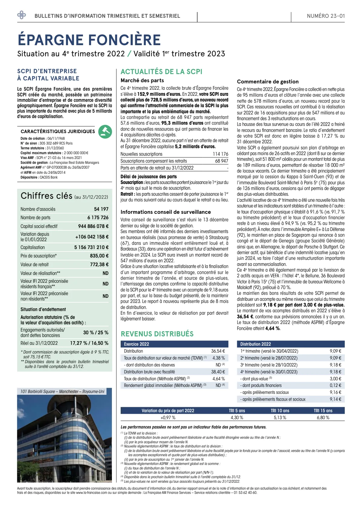 Bulletin trimestriel - 4ème trimestre 2022