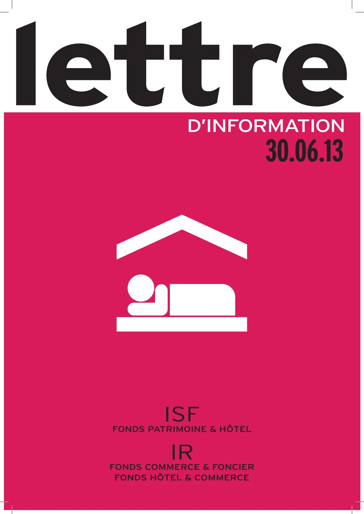 Lettre d'information OTC HOTEL 1er semestre 2013