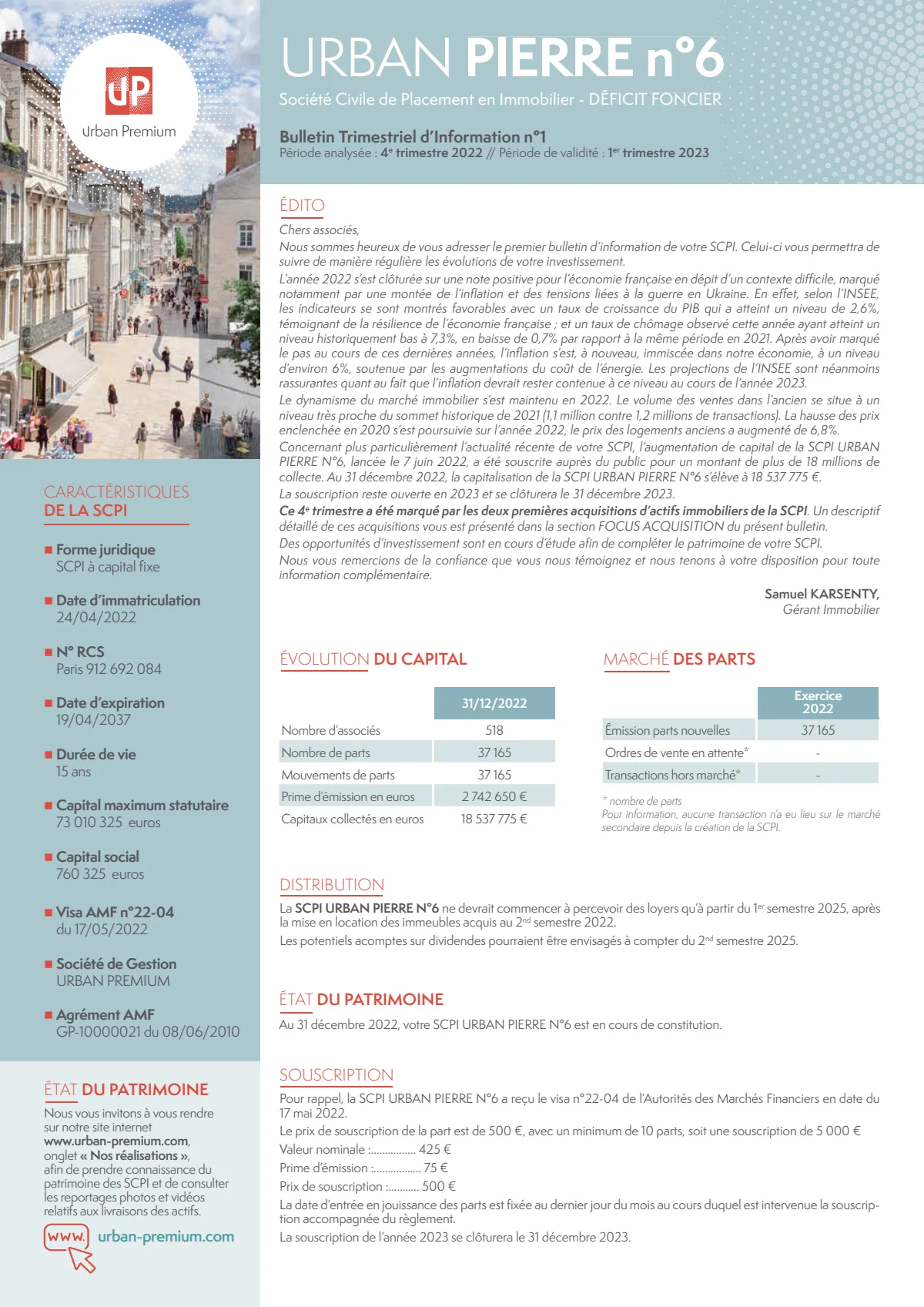 Bulletin trimestriel - 4ème trimestre 2022