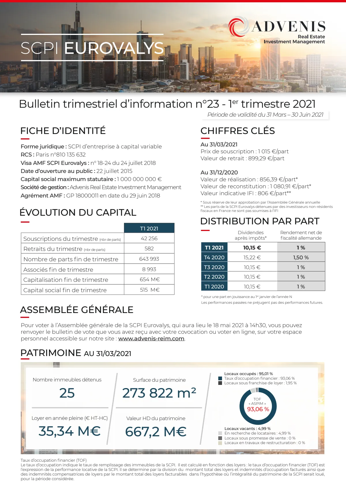 Bulletin trimestriel - 1er trimestre 2021