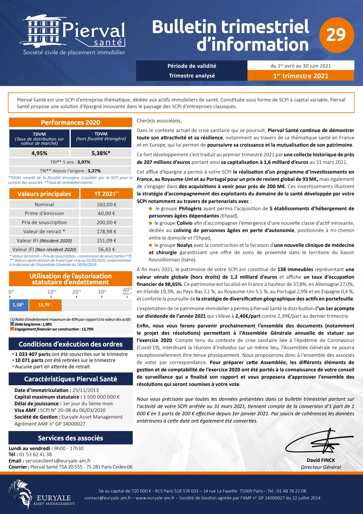 Bulletin trimestriel - 1er trimestre 2021