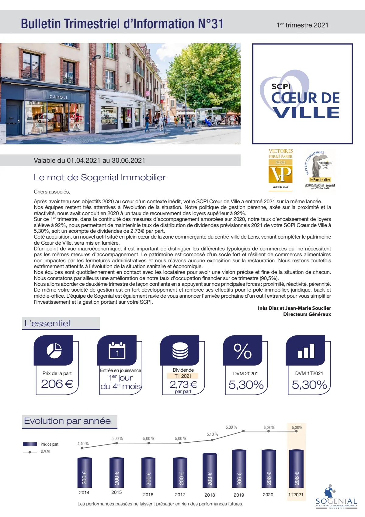 Bulletin trimestriel - 1er trimestre 2021