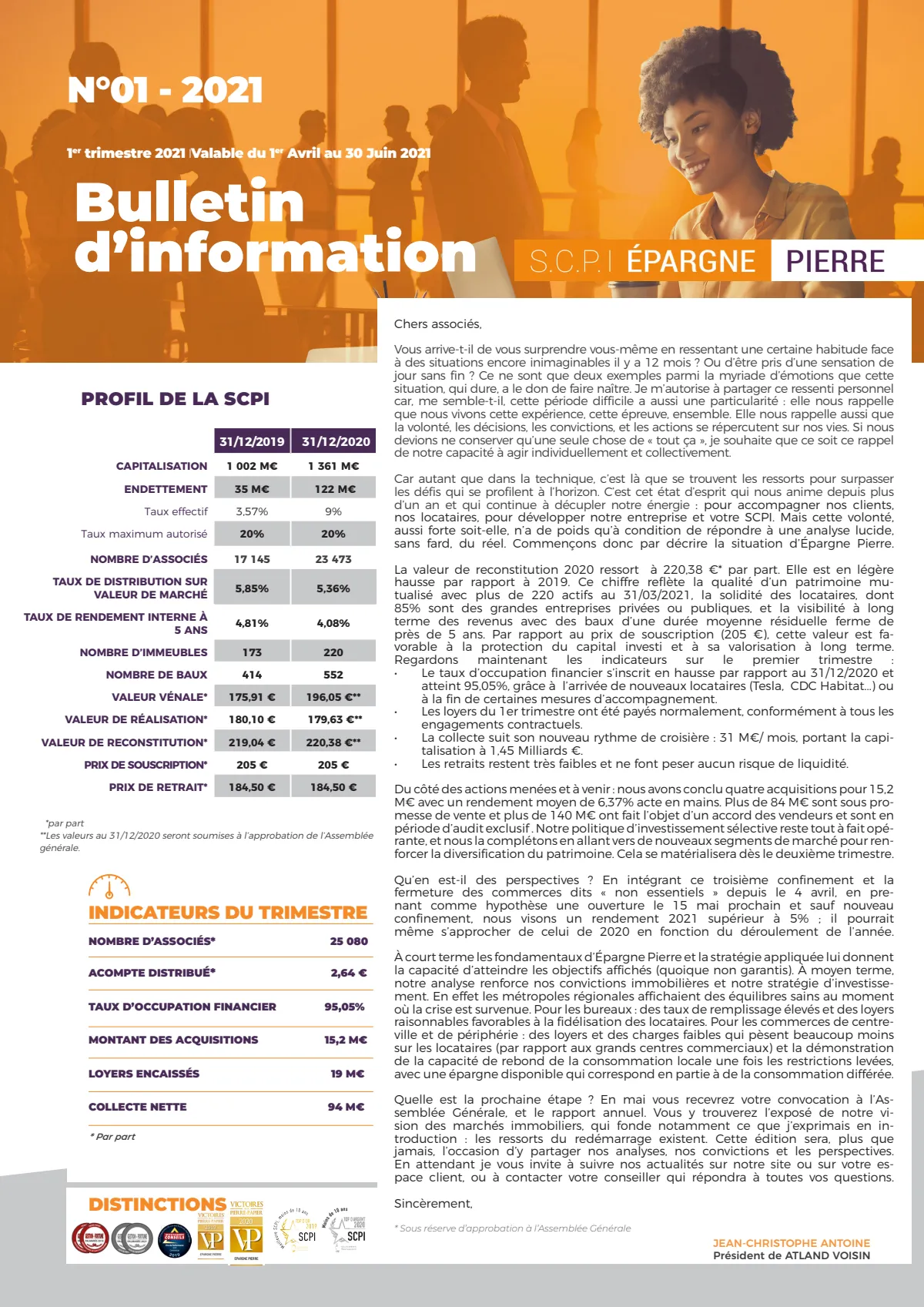 Bulletin trimestriel - 1er trimestre 2021