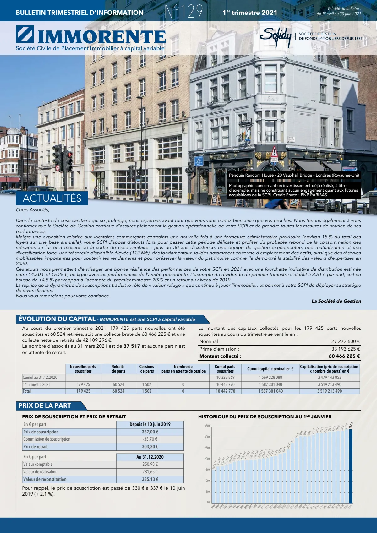 Bulletin trimestriel - 1er trimestre 2021