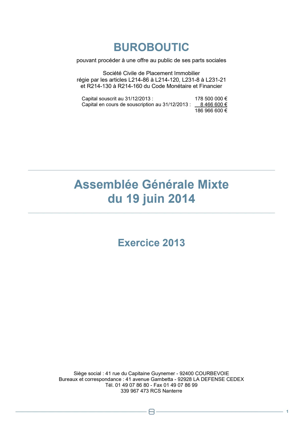 Rapport annuel - 2013