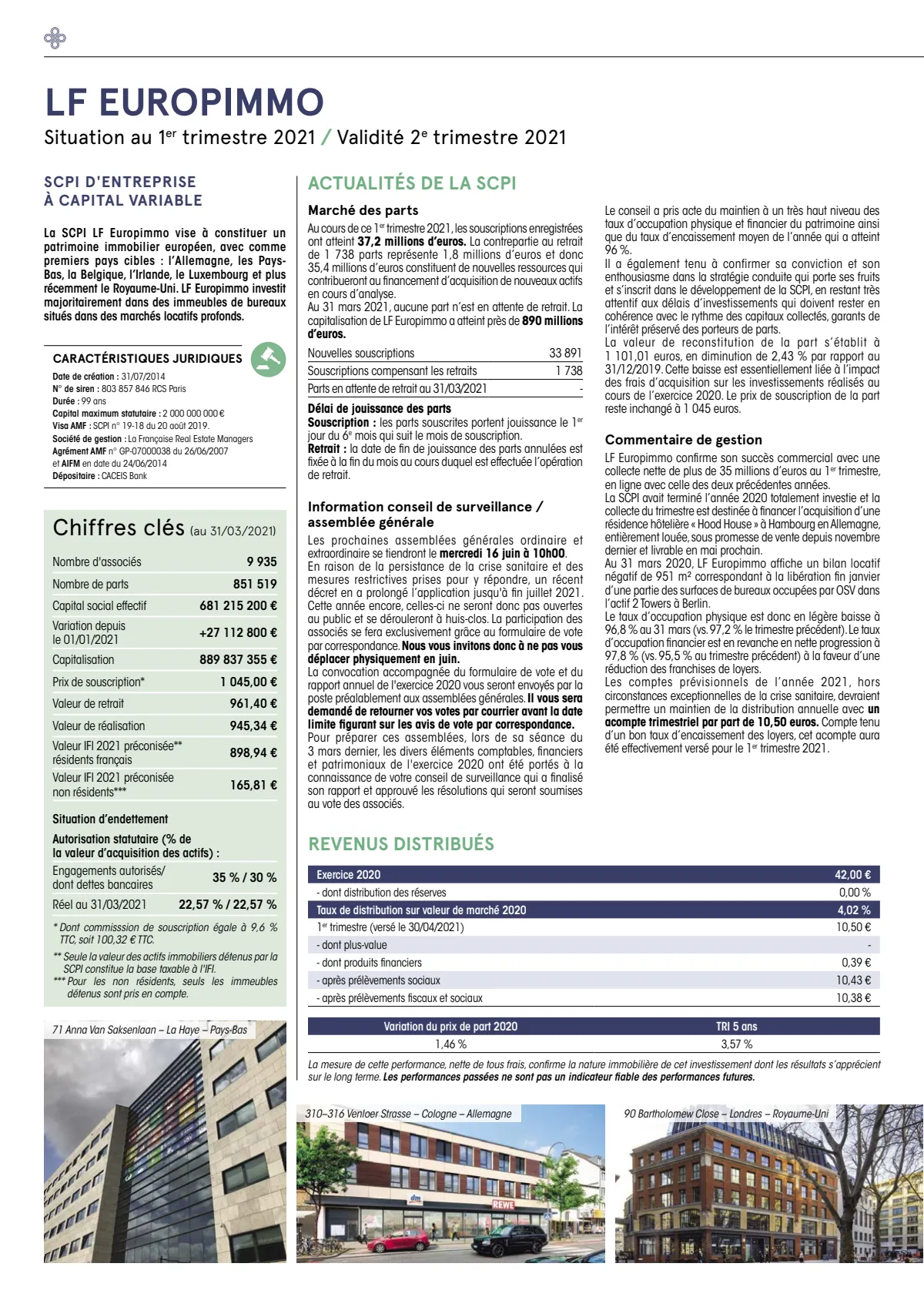 Bulletin trimestriel - 1er trimestre 2021