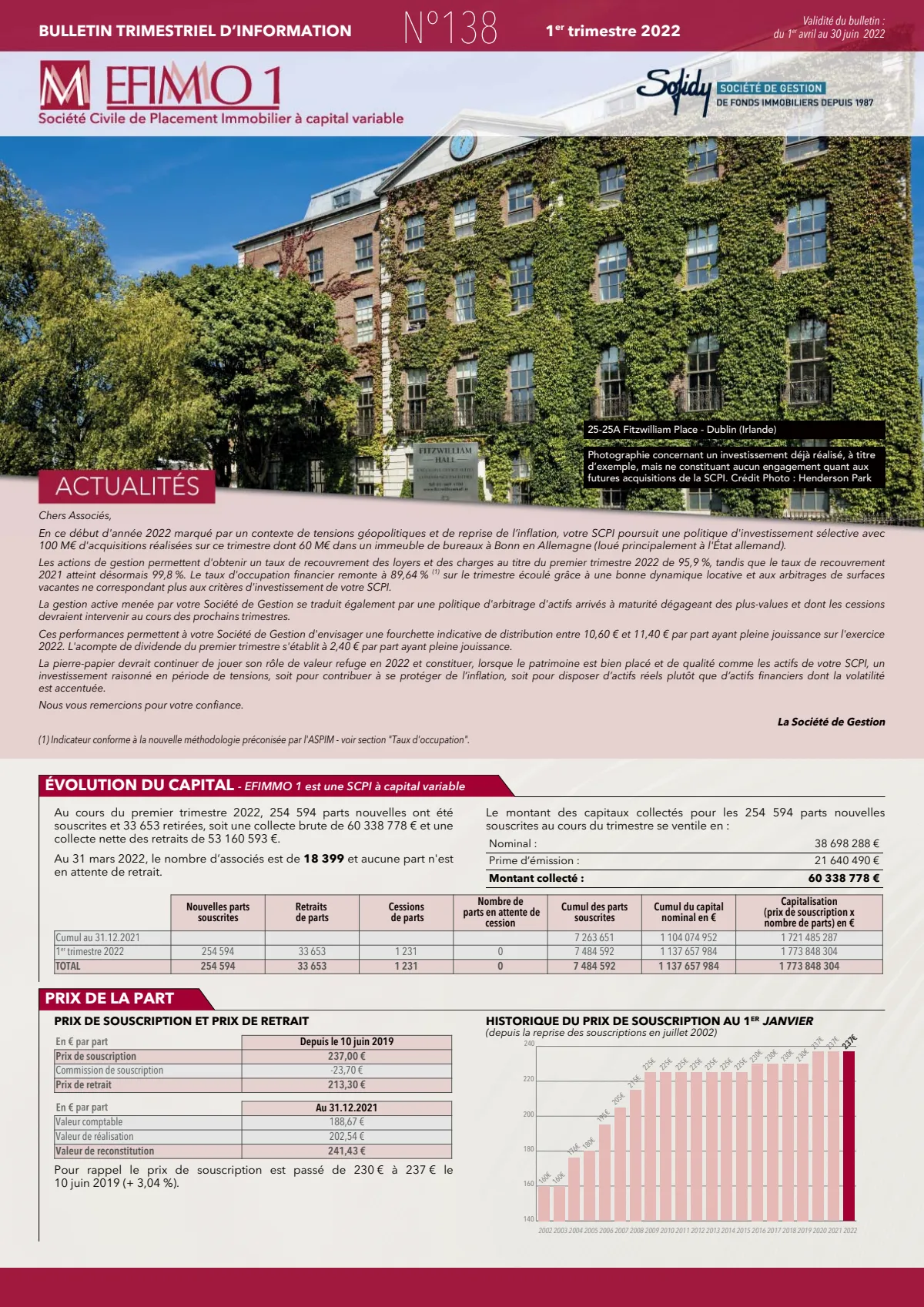 Bulletin trimestriel - 1er trimestre 2022