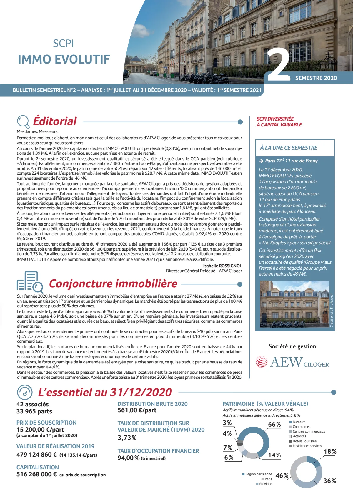 Bulletin semestriel - 2nd semestre 2020