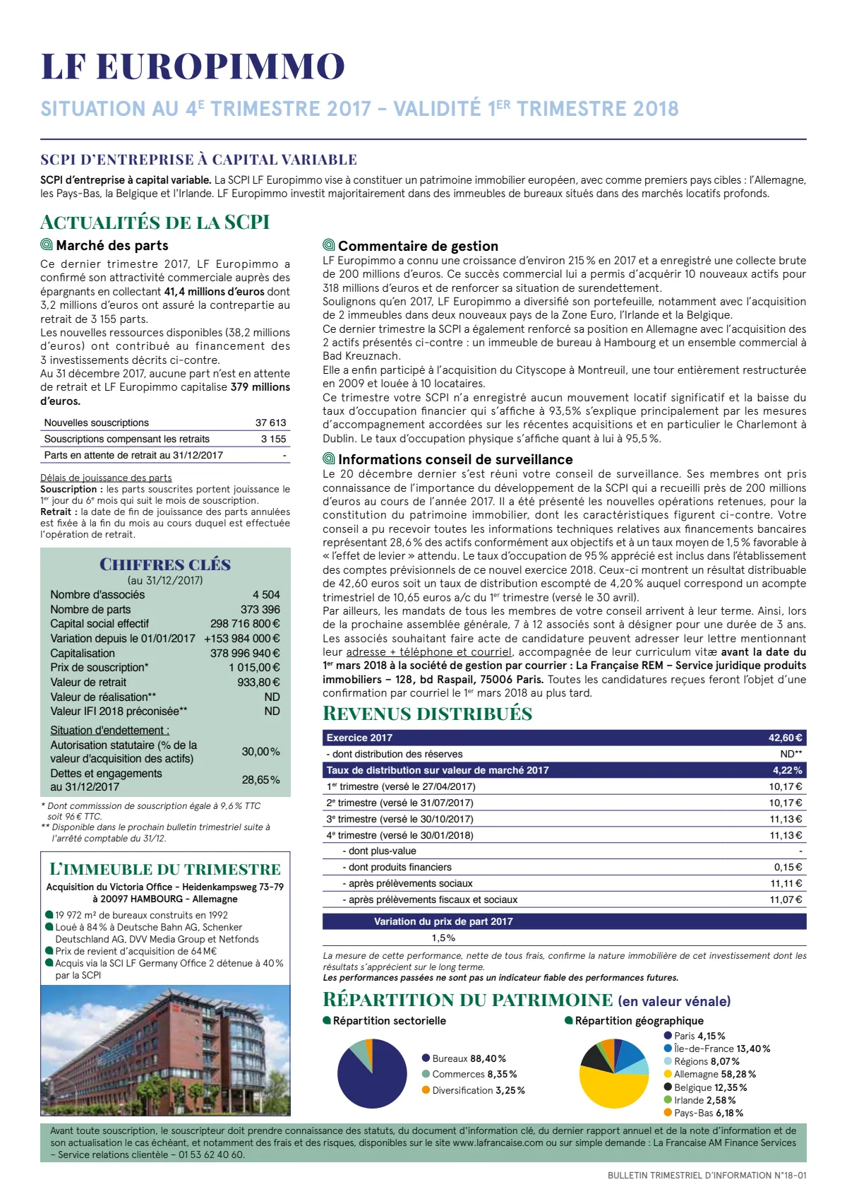 Bulletin trimestriel - 4ème trimestre 2017