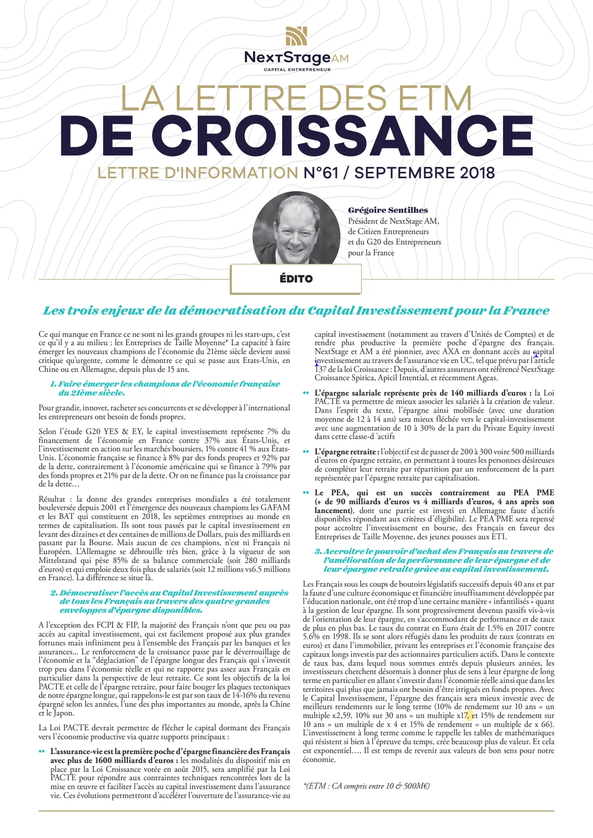 Lettre d'information n°61